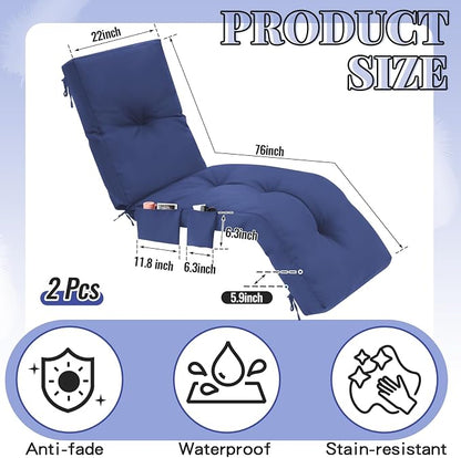 Outdoor Chaise Lounge Cushions - Image 2
