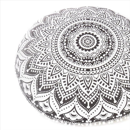 Mandala Floor Pillow Cover Meditation Cushion Seating Throw Hippie Round by EyesofIndia
