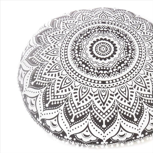 Mandala Floor Pillow Cover Meditation Cushion Seating Throw Hippie Round by EyesofIndia