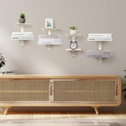Floating Book Shelves for Wall, 8 Tier Invisible Floating Bookshelf, Vertical - Image 6