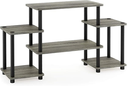 Furinno Turn-N-Tube No Tools Entertainment Center, Round Square Corner - Image 6