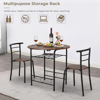 VINGLI 31.5" Drop Leaf Dining Table Set - Image 2