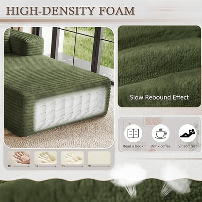 95" Cloud Sectional Couch U-Shaped Chaise - Image 4
