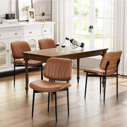 YaFiti Dining Chairs Set of 4, Dining Room and Kitchen Chairs, Mid Century - Image 3