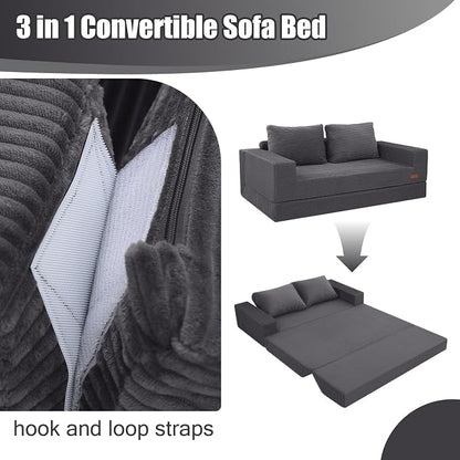 COMAX Futon Sofa Bed, 4-in-1 Convertible Floor Couch - Image 7