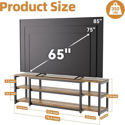 Aquzee 85 inch TV Stand, Entertainment Center - Image 3