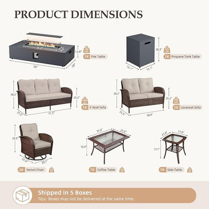 UPHA 8 Pieces Patio Furniture Set - Image 2