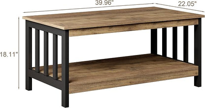ChooChoo Farmhouse Coffee Table, Living Room Table - Image 2