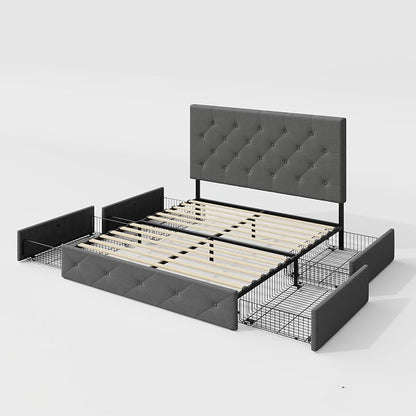 Allewie Upholstered Full Size Platform Bed Frame - Image 9