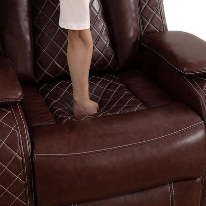 Power Recliner Sofa Set with LED Lights, Includes a Manual Recliner 1 Seat and - Image 5
