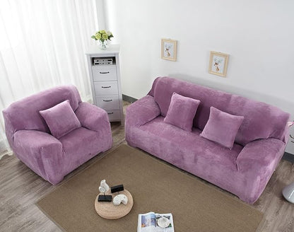 vctops 1-Piece Velvet Plush Stretch Chair Sofa Slipcover Soft Fuzzy Fluffy - Image 3