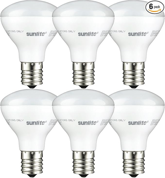 Sunlite LED R14 Mini Flood Light Bulbs, 4 Watts, 280 Lumens, Intermediate Base by Sunlite