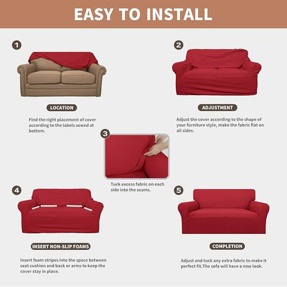 Easy-Going 100% Waterproof Couch Cover, Dual Waterproof Sofa Cover, Stretch - Image 5