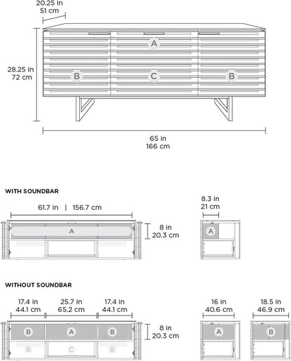 BDI Furniture Corridor 8177-65'' TV Stand - Image 5