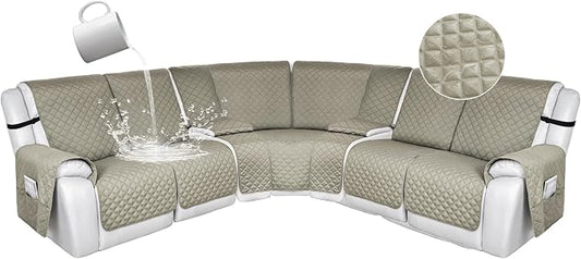 HDCAXKJ 100% Waterproof Reclining Sectional Couch Covers L Shape Recliner Sofa by HDCAXKJ