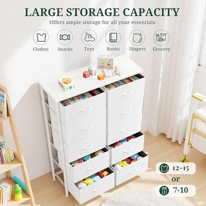 10-Drawer Dresser for Bedroom, Anti-Tip Tall Storage Organizer Chest of Drawers - Image 5