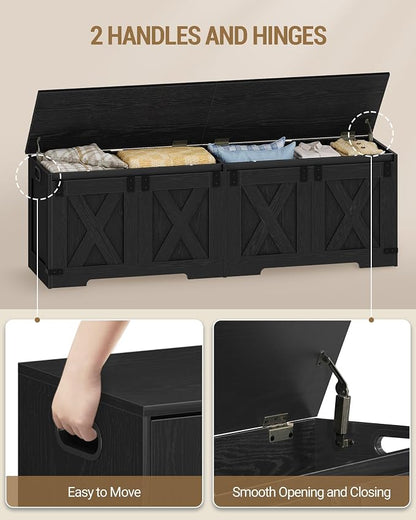 Hzuaneri 59" Storage Chest, Large Storage Trunk - Image 4