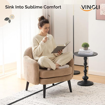 VINGLI 30.3" Wide Modern Barrel Accent Armchairs Set of 2 - Image 7