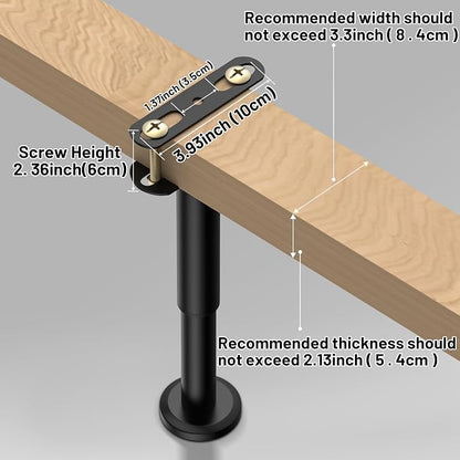 Wlrrcwdttc 4 Pcs Adjustable Height Bed Support Legs 7.08-12.6 inch, Bed Frame - Image 6
