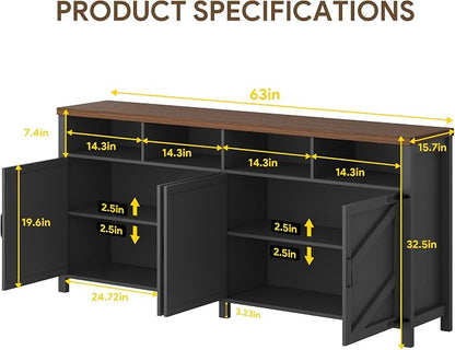 knoworld 63'' Buffet Sideboard - Image 2