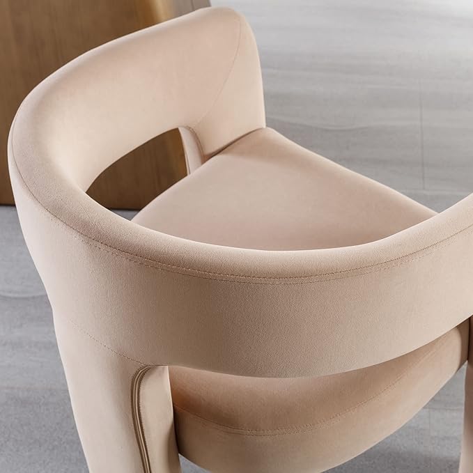BESTANO Modern Velvet Fabric Upholstered Dining Chairs - Image 5