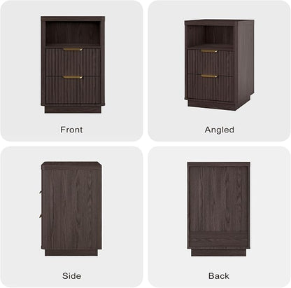3-Piece Fluted Living Room Set Includes 2 Fluted Night Stand - Image 7
