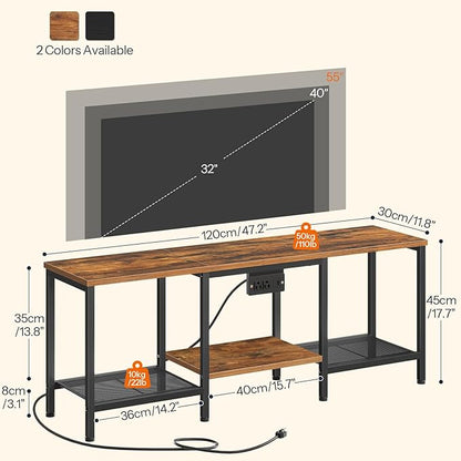 HOOBRO TV Stand with Charging Station to 55 Inches, LED Entertainment Center - Image 2