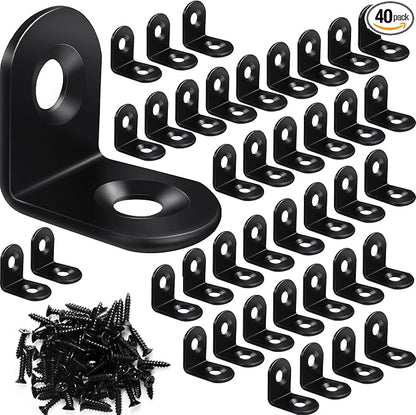 40PCS L Brackets, Stainless Steel Corner Brace by DOUDOULE