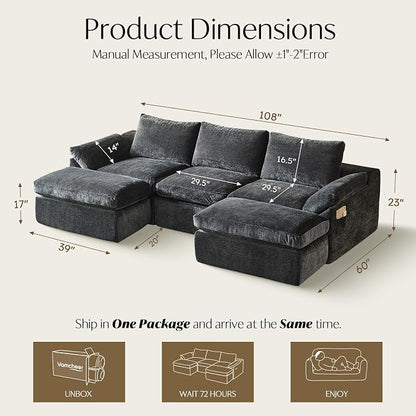 Vamcheer U Shaped Cloud Couch - Image 2