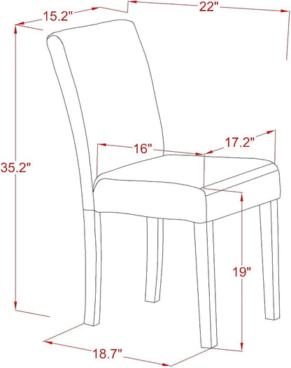 East West Furniture ABP6T24 Abbott Parson Chairs - Image 3