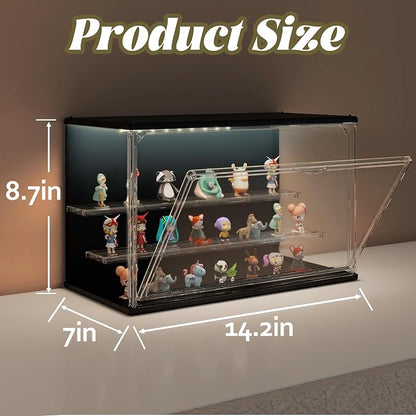 Clear Display Case for Collectibles, 3-Tier Adjustable Figure Display Case - Image 2