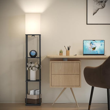 SUNMORY Floor Lamp with Shelves, Smart APP Control Standing Lamps with RGB Bulb - Image 6