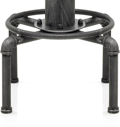 Topower Antique Vintage Industrial Barstool Solid Wood Water Pipe Fire Hydrant - Image 7