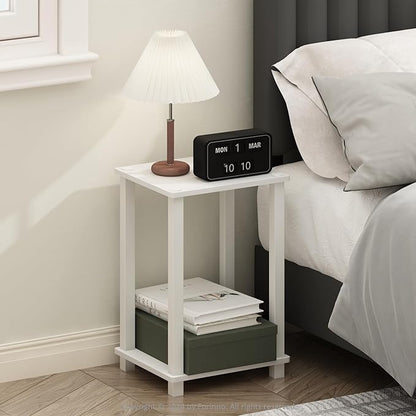 Furinno Simplistic Night Stand, 2-Tier Small Nightstand by Furinno-FitsYourSpaceFitsYourBudget