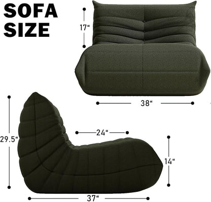 Bean Bag Chair, Fireside Chair Bean Bag Sofa Large Bean Bag Chair - Image 2