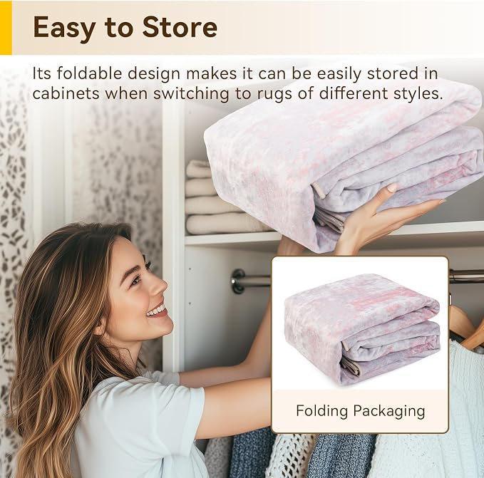RELEANY Washable Area Rugs 6ft Non-Slip Modern Abstract Soft - Image 9