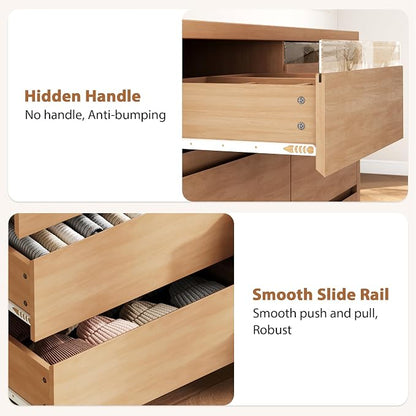Jocoevol Modern LED 6 Drawer Dresser - Image 8