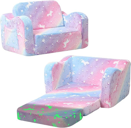 MeMoreCool Glowing Rainbow Unicorn Kids Chair by MeMoreCool