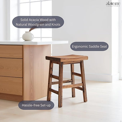 Alaterre Furniture Durango 26-Inch Tall Industrial Wood Counter-Height Stool - Image 4