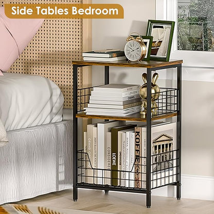 X-cosrack Side Table, Small End Table Record Player Stand - Image 5