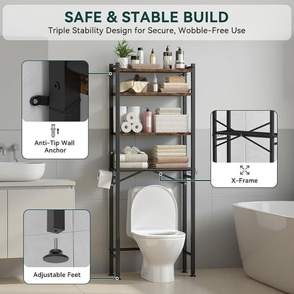 GloTika 4-Tier Over The Toilet Storage - Image 5