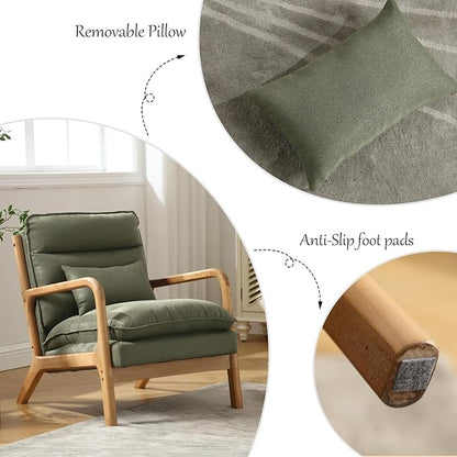 INZOY Mid Century Modern Accent Chair - Image 6