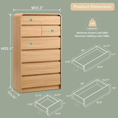 Aitjunz Modern 7 Drawers Dresser - Image 2