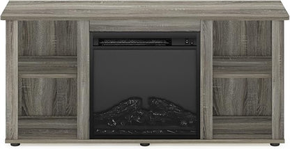 Furinno Jensen Fireplace Entertainment Center TV Stand - Image 2