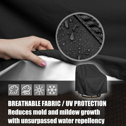 Outdoor Swivel Lounge Chair Cover 4 Pack, Waterproof Heavy Duty Outdoor Chair - Image 4