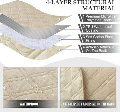 Genina Sofa Armrest Cover, Anti-Slip Armchair Slipcovers - Image 5