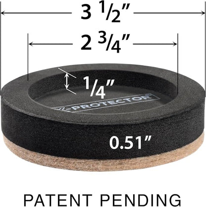 Felt Furniture Sliders for Hardwood Floors X-PROTECTOR 8 PCS 3 ½” - Image 2