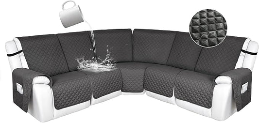 HDCAXKJ 100% Waterproof Reclining Sectional Couch Covers L Shape Recliner Sofa by HDCAXKJ