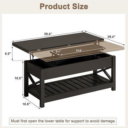 ChooChoo Coffee Table Lift Top, Converts to Dining Table - Image 2