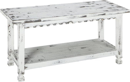 Country Cottage 36-Inch Farmhouse Entryway Bench - Image 8